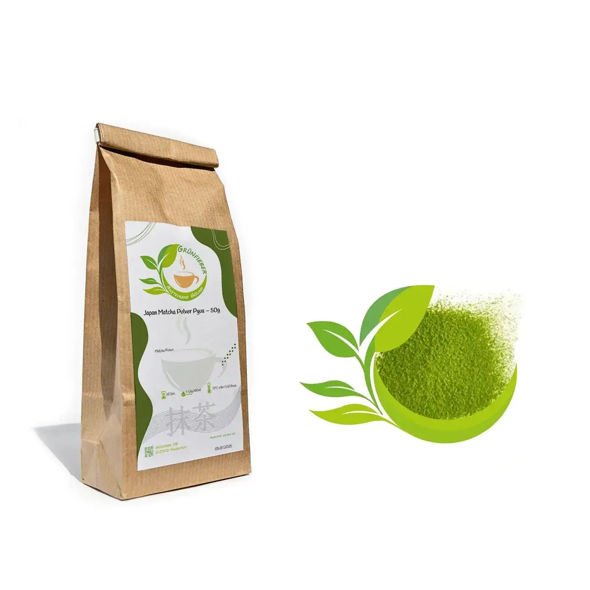 Japan Matcha Pulver Pyua - 50g im Aroma Bag