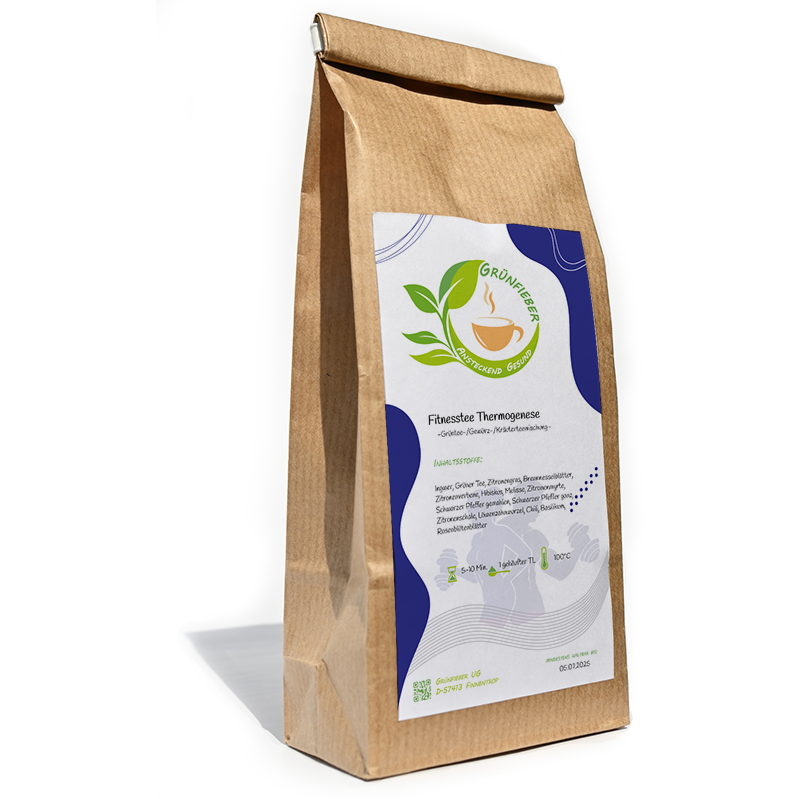 Fitnesstee - Thermogenese - Stoffwechselboost Aroma Bag Produktverpackung
