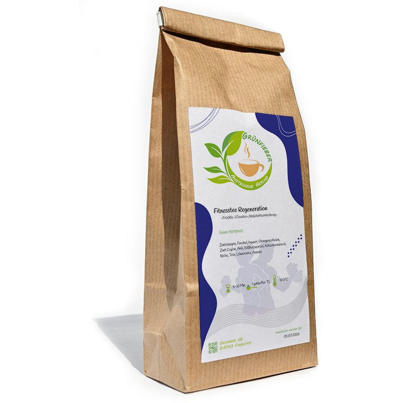 Fitnesstee - Regeneration I mit Tulsi, Nelke & Kakao Aroma Bag Produktverpackung